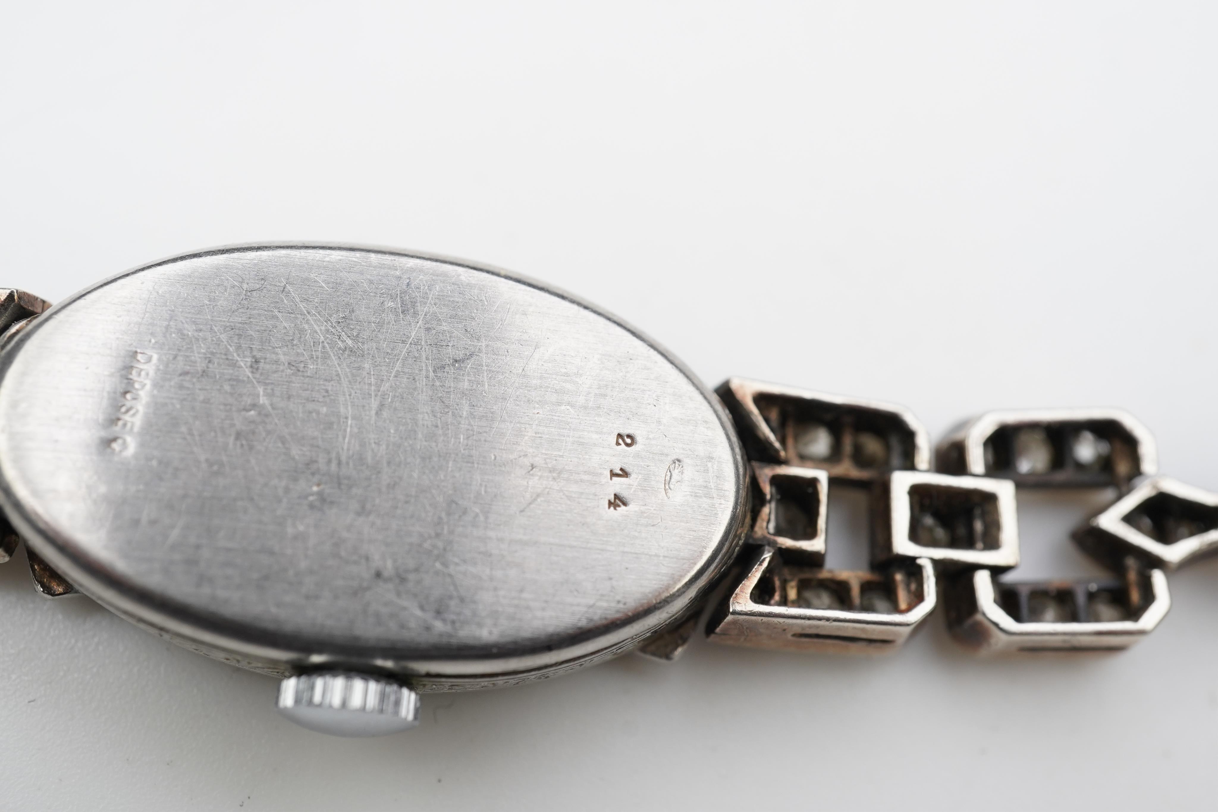 An Art Deco synthetic sapphire and diamond watch, 1920s